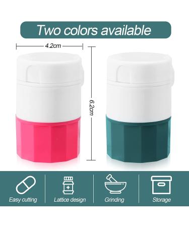 SZREDU Pill Crusher and Cutter - 4-in-1 Medicine Pulverizer Grinder, Pill Grinder for Small Pills and Vitamins, Fine Powder, Pill Cutter with Medicine Storage - A-green - Buy Online on GoSupps.com