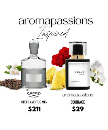COURAGE | Inspired by CRD AVENTUS | Pheromone Perfume for Men | Extrait De Parfum | Long Lasting Dupe Clone Essential Oils Fragrance | Perfume De Hombre | (30 ml / 1 Fl Oz) 1 Fl Oz (Pack of 1) - Buy Online on GoSupps.com