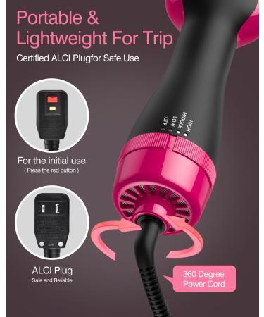 Professional 4-in-1 Hair Dryer Brush – Volumizing Hot Air Brush for Drying & Styling with Anti-Frizz Technology - Buy Online on GoSupps.com