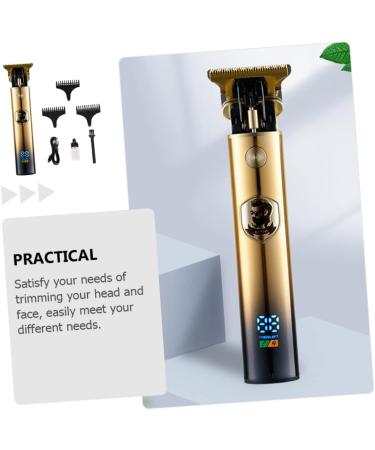 1 Set Hair Clipper Mens Hair Mustache Clippers Hair Cutting Tool Men's Electric for Shaving Face Hair Cutting Clipper Liquid Crystal Electric Scissors Man Titanium Alloy - Buy Online on GoSupps.com