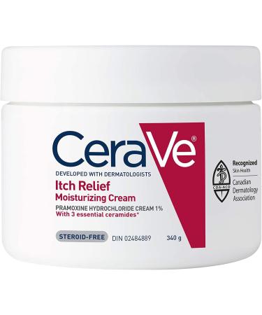 CeraVe Itch Relief Moisturizing Cream 12 oz - Pack of 2 12 Ounce (Pack of 2)