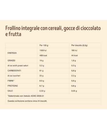  Italian Gourmet E.R. Misura Integrali Fibrextra Muesli Whole Biscuits with Cereal Chocolate and Fruit Drops 100% Whole Wheat Flour High in Fibre 230 g Set of 6 - Buy Online on GoSupps.com
