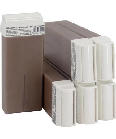 EpilWax Set of 6 Chocolate Wax Cartridges for Hair Removal - Large 100 ml Roll-on Waxing Refills Chocolate 100 ml (Pack of 6) - Buy Online on GoSupps.com