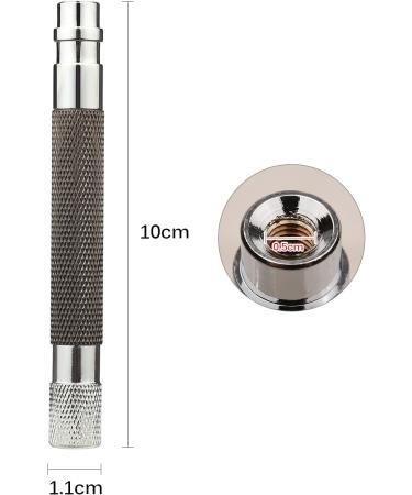 Funs Razor Grip for Double Edge Safety Bar Shaver | Stainless Steel Handle for Mustache & Grooming | Replacement Razor Tool Accessories in Black - Buy Online on GoSupps.com