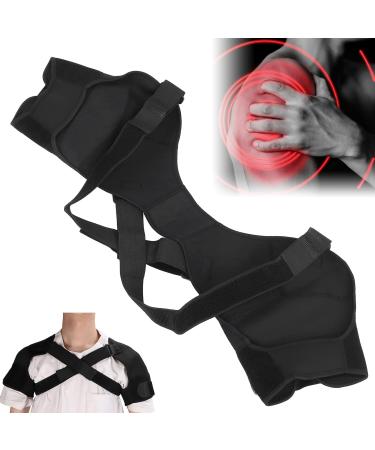 Double Shoulder Support Brace | ANGGREK Nylon Shoulder Protector for Pain Relief & Posture Correction (M) - International Shipping Available - Buy Online on GoSupps.com