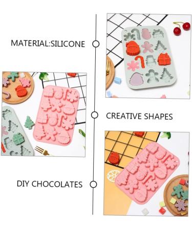 Alipis 2pcs Baking Mold Chocolate Mold Resin Mold Candy Making Mold Silicone Molds Cake Mold Christmas 3D - Buy Online on GoSupps.com