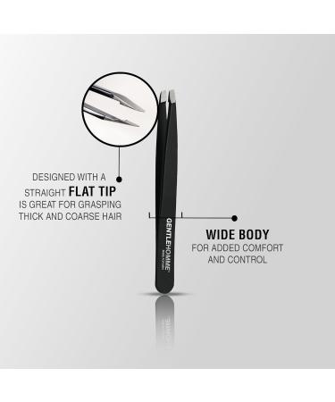 Gentlehomme Tweezer for Men's Eyebrows & Beard - Professional Stainless Steel - Precise for Facial Hair & Eyebrows - Buy Online on GoSupps.com