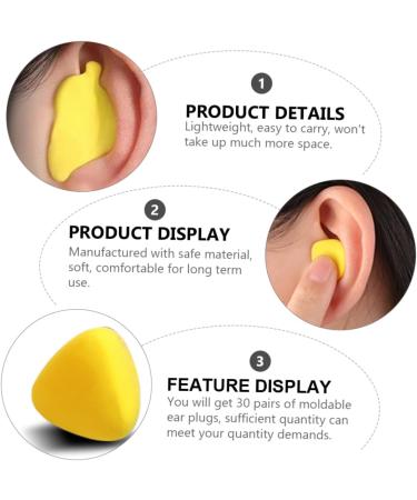 30 Pairs Shaping Earplugs - Silicone Noise Cancelling Ear Plugs & Foam Earbuds for Airplane Motorcycle & More | International Shipping Available - Buy Online on GoSupps.com