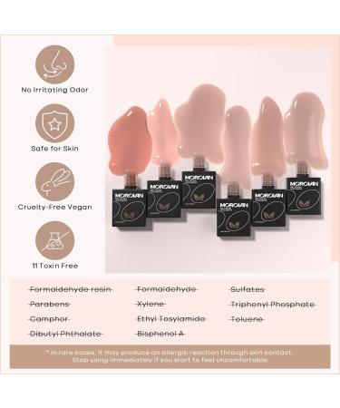 Morovan Jelly Gel Nail Polish Set - 6 Colors UV LED Soak Off - Red Pink Nude & Brown - DIY Manicure Kit for Home & Salon - Buy Online on GoSupps.com