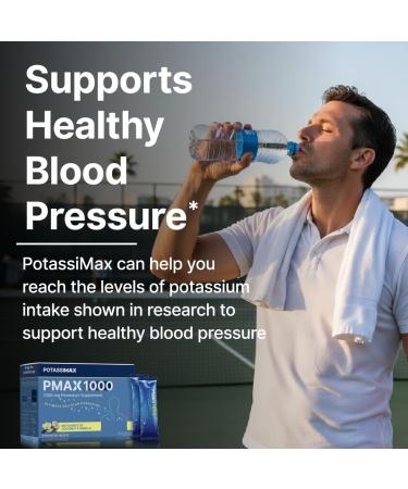 PMAX1000 Potassium Supplement Powder 1000mg High Dose 4-Type Potassium Blend with Citrate Chloride Gluconate & Bicarbonate Electrolyte Kidney & Heart Support Supplement (30 Travel-Ready Packets) 0.28 Ounce (Pack of 30) - Buy Online on GoSupps.com