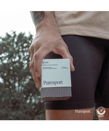 Puresport Reishi Supplement | 60 Capsules | 30% Polysaccharides for Digestion, Stress & Immunity - Buy Online on GoSupps.com