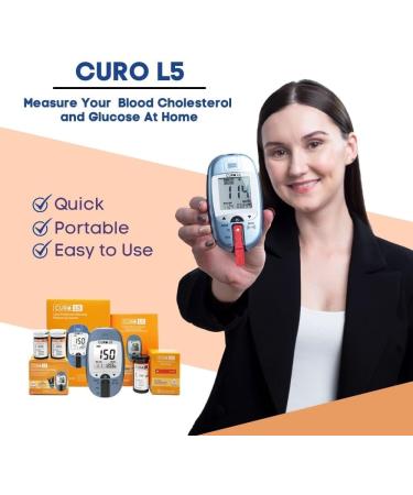 Home Cholesterol and Glucose Self Test Kit with 10 Total Cholesterol Test Strips + 50 Glucose Test Strips - Buy Online on GoSupps.com