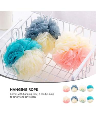 8pcs Color Matching Bath Balls & Loofah Sponges for Women - Soft Scrubber Puff for Luxurious Bathing Experience - Buy Online on GoSupps.com
