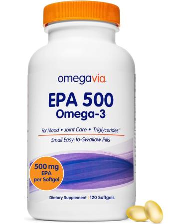 OmegaVia EPA 500 Pure EPA Omega-3 120 Capsules