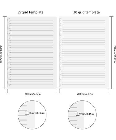 2Pcs Straight Line Stencil Rulers  Straight Spacing Line Drawing Template Calligraphy Stencil Journal Painting Invitation Envelope Addressing Ruler Plastic Writing Guide Ruled Paper Making Template - Buy Online on GoSupps.com