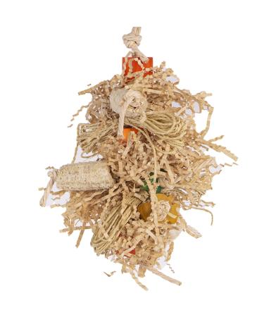 HappyBird | Orange Shred-Tuft | Happy Nature shredder toy - parakeet small parrot nibble toy