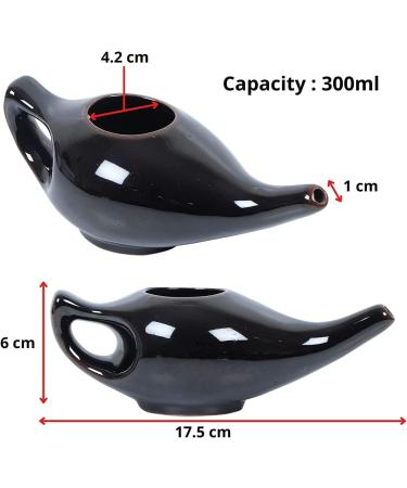 Sainio Porcelain Ceramic Neti Pot - Ultimate Nasal Cleansing for Sinus Relief | International Shipping - Buy Online on GoSupps.com