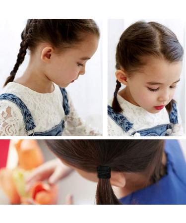 150 Metal-Free & Cotton Hair Ties - Black 2.5cm & 4cm for Women Men & Children | International Shipping - Buy Online on GoSupps.com