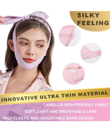 V-Shaped Facial Mask & Neck Lift Strap - Reusable, Light Soft Face Tape for Double Chin Reduction, Skin Firming & Tightening - Women's Beauty Tool - Buy Online on GoSupps.com