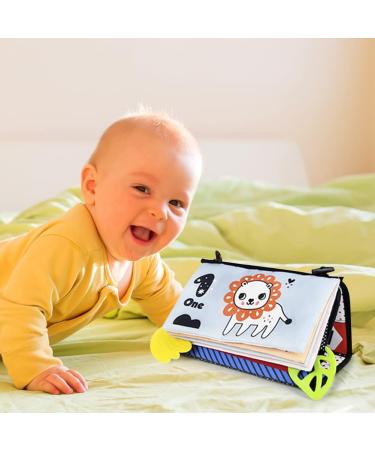 Katutude Baby Fabric Book & Mirror Toy Set - Black White Contrast Pattern | Perfect Gift for Newborns (0-36 Months) | Soft Crackling Book & Bite Ring - Buy Online on GoSupps.com