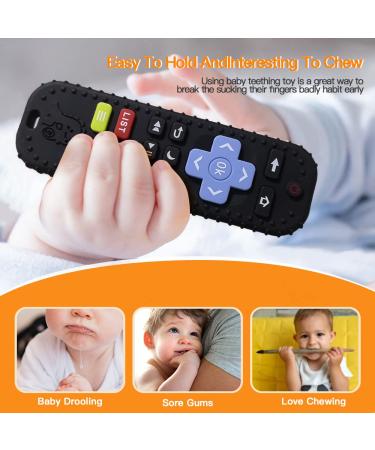SFCCMM TV Remote Control Silicone Baby Teething Toy for Toddlers 3-12 Months - BPA Free, Soothes Gums for Boys and Girls - Buy Online on GoSupps.com