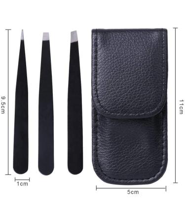 bC BimeTALliC Stainless Steel Tweezers - Slanted & Pointed Tips for Facial Ingrown Hairs Removal, Splinters, Blackhead Treatment - Buy Online on GoSupps.com