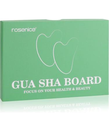 Natural Jade Gua Sha Facial Massage Tool 2 Pack - Green Stone Guasha Board for Face and Body - Scraping Massage Tool for SPA Therapy - Buy Online on GoSupps.com
