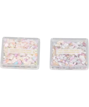 Nail Flakes Shell Slices Irregular Nail Jewelry Decorations 2 Boxes for Salon - Buy Online on GoSupps.com