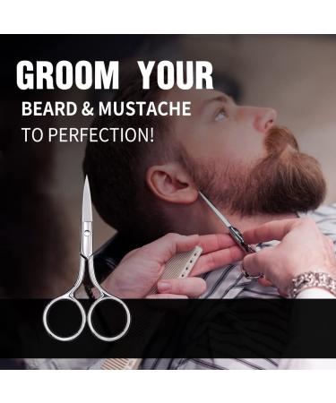Stainless Steel Fine Tip Scissors for Eyebrows, Nose Hair, Beard, and Eyelashes - ASONTAO - Buy Online on GoSupps.com