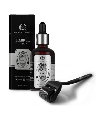 The Man Company Bart Booster duo |Dermaroller + Bart l |Activated hair follicle |Accelerates beard growth fuller and thicker beard |Improved stained beard