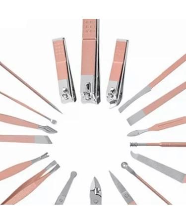Verdant Touch Nail Care Tools Professional Manicure Pedicure Kit 18-in-1 Nail Clippers Set Rose GoldNail Care Tools - Buy Online on GoSupps.com