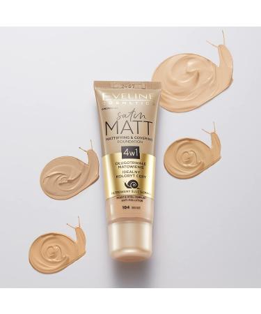 Eveline Cosmetics Satin Matt Matting Satin Matt Matting & Covering Prime Minister Face 30ml No.101 Ivory - Buy Online on GoSupps.com