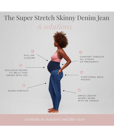 Motherhood Maternity Women's Indigo Blue Ankle Denim Jegging Jeans M Cornflower Light Wash | Secret Fit Belly Technology - Buy Online on GoSupps.com