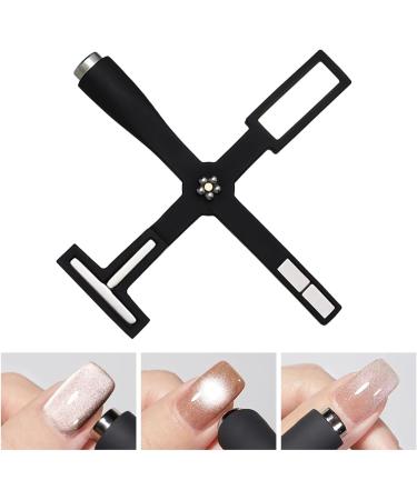 Tool - Holographic Nail Pattern Wand 5 in 1 Nail Magnet Stick | Magnetized Tool Magnet Applicator Versatile Cross Shaped Nail Polish Magnet for Nail Salons - Buy Online on GoSupps.com