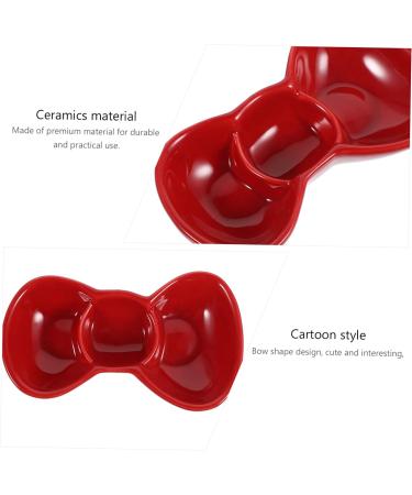 Milisten 3 Pcs Dipping Dish Soy Sauce Ceramics Snack 13.2X7.8X2.8CMx3pcs Redx3pcs - Buy Online on GoSupps.com