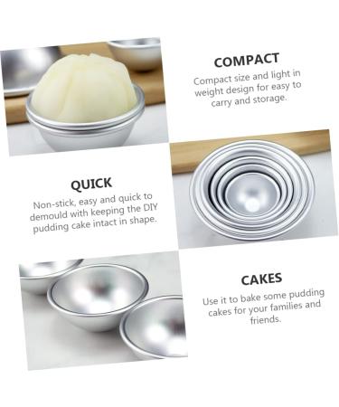 OUNONA 18 Pcs Mold Ball Cake Pans Chocolate Candy Baking Cookie Moulds Mini Dome Cake Tins Muffin Baking Cups Hemisphere Cake Pan Sphere Cake Mould Paper Cup Non Stick 3D Aluminum Alloy Silverx3pcs 8X8X4CMx3pcs - Buy Online on GoSupps.com