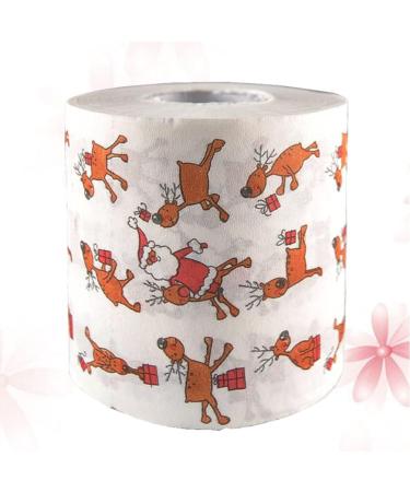 Christmas Toilet Paper Napkin Roll: Xmas Reindeer Roll Toilet Paper Napkin Elk Santa Claus Roll Hand Towels for Holiday Home Bathroom Supply - Buy Online on GoSupps.com