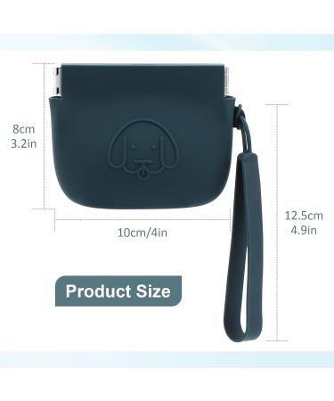 Silicone Dog Treat Pouch with Clicker - Dark Green | Pet Training Bag for Dog & Cat | Pocket Size, Easy to Clean & Odorless - Buy Online on GoSupps.com