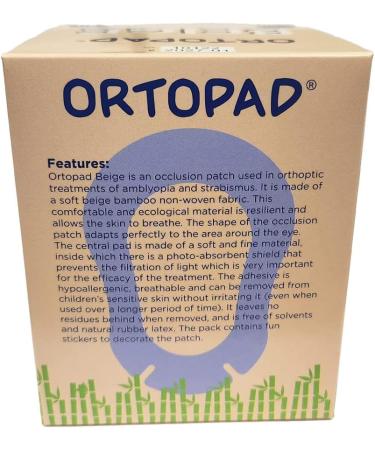 Ortopad Bamboo Beige Eye Patches - Regular Size - 2 Boxes (100 Patches) - Buy Online on GoSupps.com