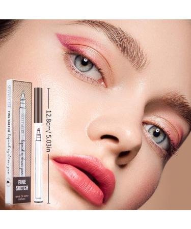 Microblading Eyebrow Pen 3D Waterproof and Sweat-proof Eyebrow Pencil Contouring Pen Long-Lasting Magic Eyebrow Pencil Natural Makeup Eyebrow Brush 4 Tip Eyebrow Penci(A-Chestnut) - Buy Online on GoSupps.com