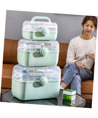 ULTECHNOVO Box Multi-layer Medicine Box Storage Bin with Lid First Aid Container Portable First Aid Kit Multi-layer Storage Case Portable Medicine Case Medicine Storage Plastic Family Pack - Buy Online on GoSupps.com