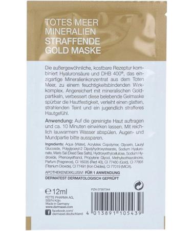 DermaSel Dead Sea Mask Gold Exclusive | 12 ml | Revitalize Skin | International Shipping Available - Buy Online on GoSupps.com