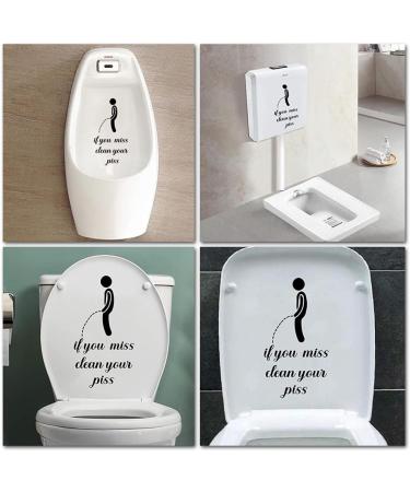 3 Pcs Funny Toilet Stickers - Waterproof Vinyl Wall Art Quote Decals for Bathroom Decoration - Buy Online on GoSupps.com