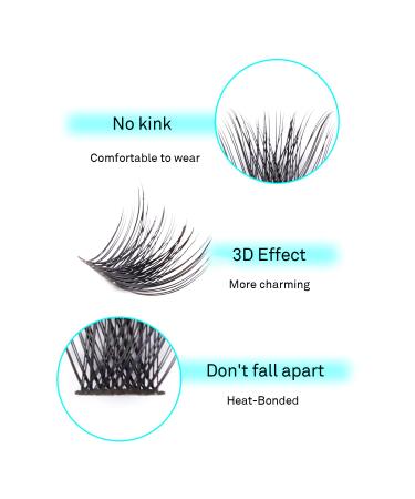 VAVALASH DIY Eyelash Extension Cluster Lashes 72 PCS - V01-D Curl 8-16mm Mix - Soft Faux Mink Silk Clusters for Easy & Light Full Lash Extension at Home - Buy Online on GoSupps.com