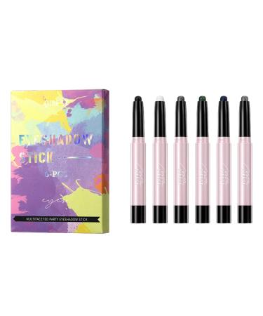 Shimmer Matte Eye Shadow Sticks Shimmer Matte Waterproof Eyeshadow Pencils Water-Resistant Long-Lasting Eye Shadow Pencils Non 2 Teams