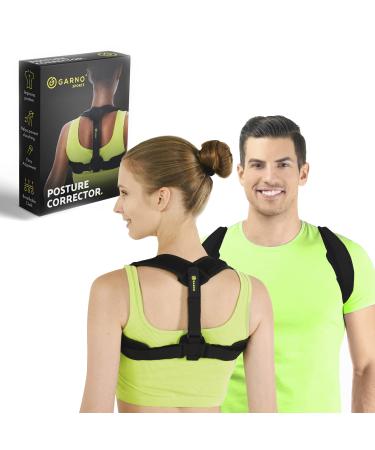 GARNO Posture Corrector for Men & Women  Back Brace with Fully Adjustable Straps  Invisible Trainer for Straight Spine  Supports Neck  Clavicle  Shoulders  Prevents Slumping & Scoliosis  Hunchback  Reliefs Pain  Fits Mos...