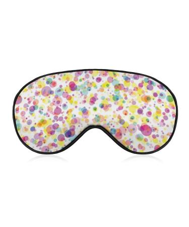 Colorful Confetti Sleep Mask for Women Adjustable Sleeping Eye Shades Cover with Elastic Strap
