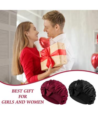 Acwoo Silk Sleeping Hood - 2 Piece Satin Hair Bonnet for Women & Girls | Adjustable Breathable & Soft Night Cap - Buy Online on GoSupps.com