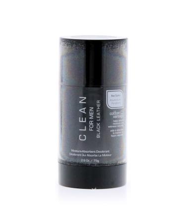 Clean Black Leather Moisture Absorbent Deodorant for Men 75 g