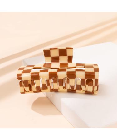 TODEROY Large Hair Claw Clips for Women - Green&Khaki-L Aesthetic Plaid Checker Design - Buy Online on GoSupps.com